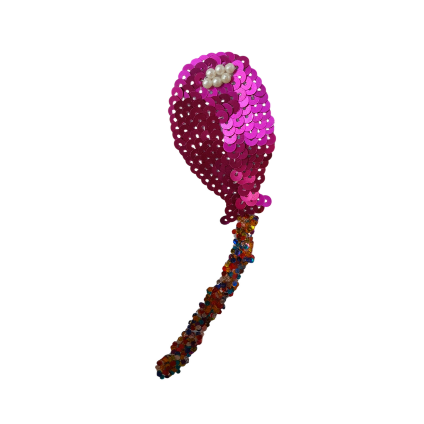 Festive Balloon Hair Clip for Girls – Glittery Paillettes Barrette in Multiple Colors