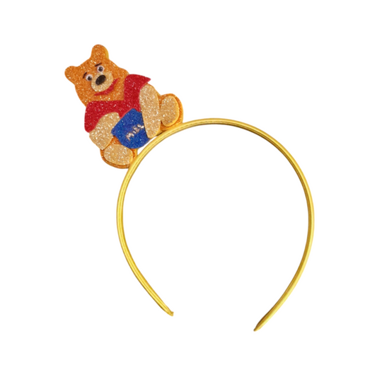 Winnie The Pooh Headband for Girls – Handmade, Soft & Customizable