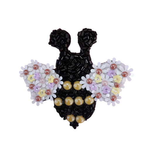 Beaded Bee Hair Clip for Girls – Sparkly Paillettes & Beads Cute Hair Accessory
