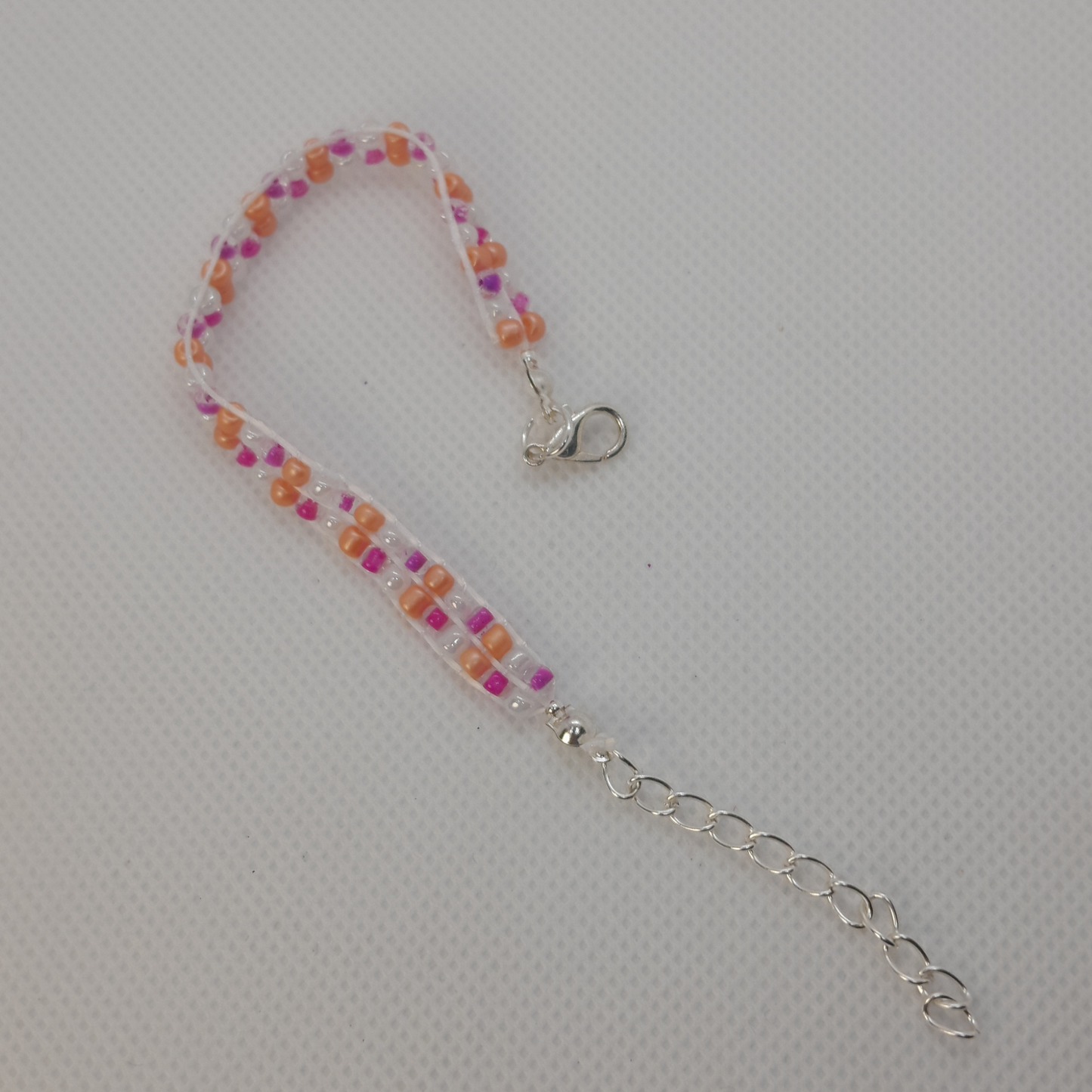 Luxury Beaded Bracelet for Little Girls – Fuchsia, Salmon & Ivory Pearl Hues