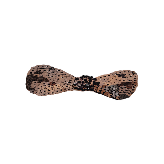 Elegant Black Sequin Hair Clip for Women – Stylish Paillettes Bow for Evening & Party Looks