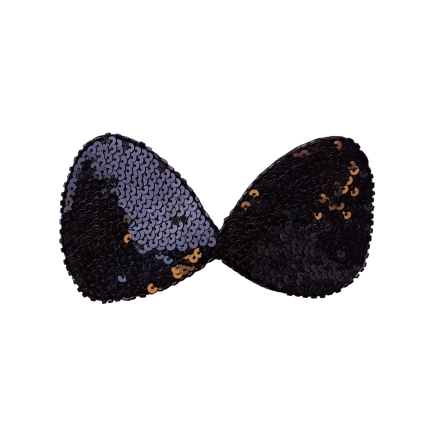 Black & Silver Paillettes Bow Hair Clip for Women – Sparkly, Elegant Evening Accessory