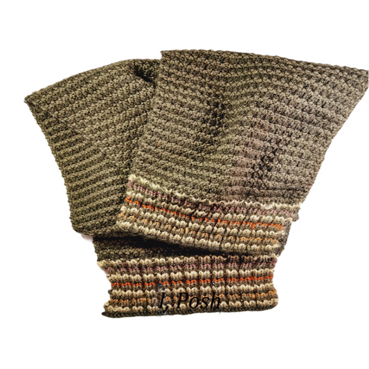 Handmade Green Multicolor Wool Scarf – Cozy Winter Wrap for Women
