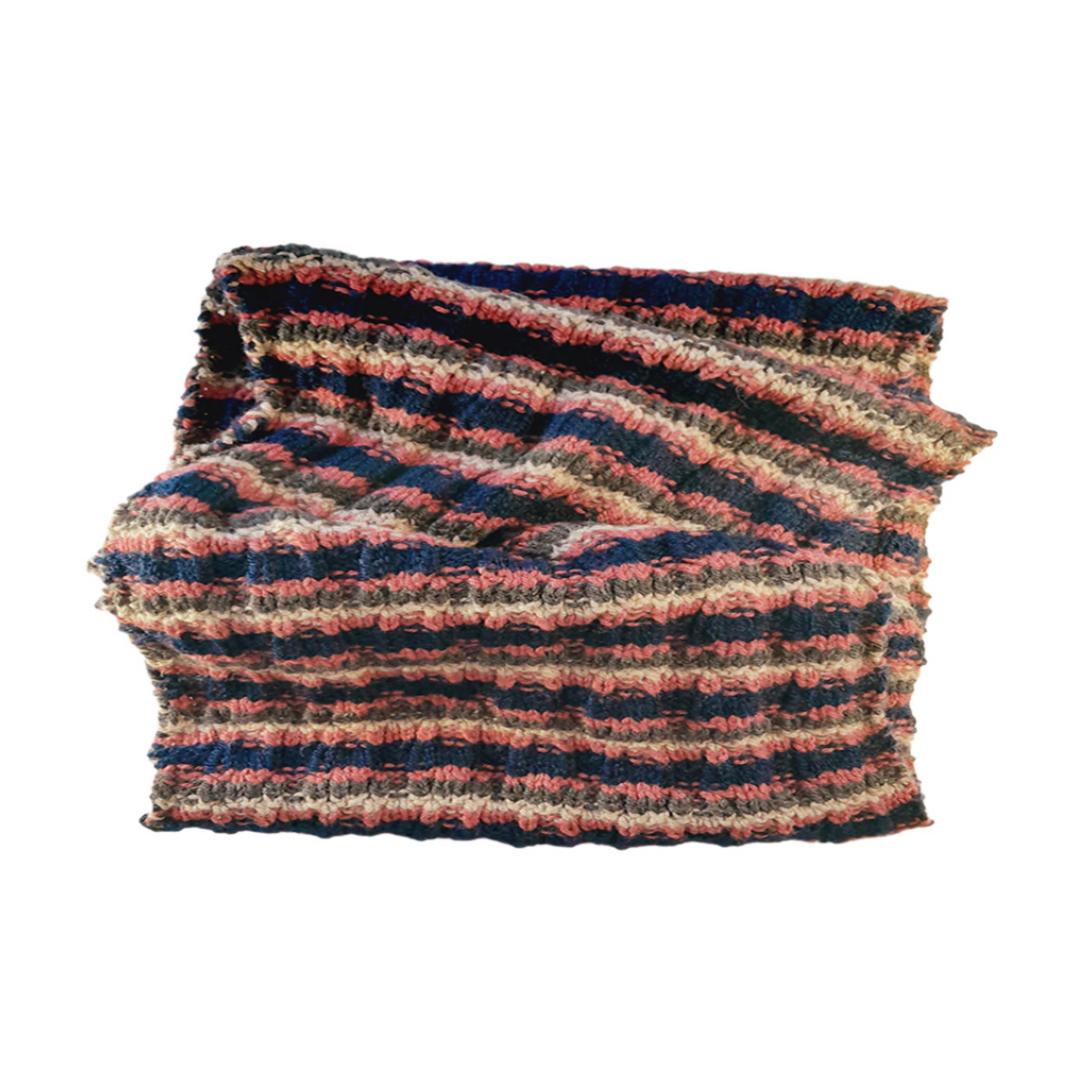 Unisex Wool Scarf in Navy Blue, Red, Grey & Beige – Handcrafted Winter Accessory