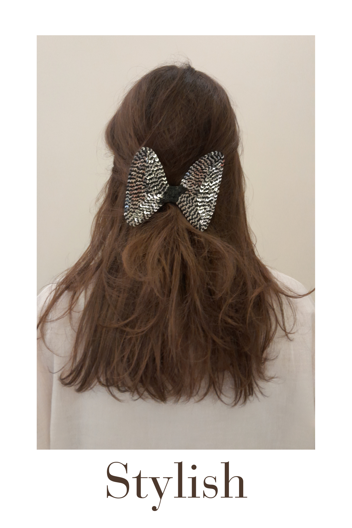 Black Paillettes Soirée Hair Clip – Elegant Party Accessory for Women & Girls