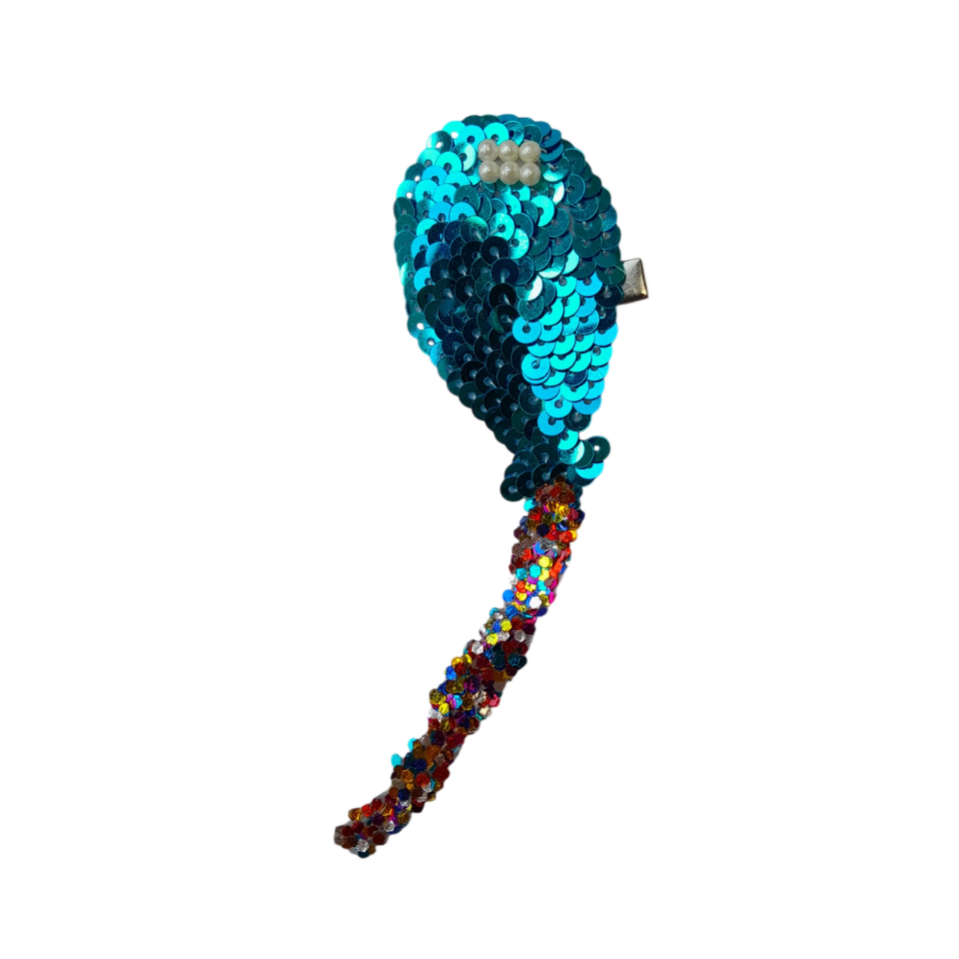 Festive Balloon Hair Clip for Girls – Glittery Paillettes Barrette in Multiple Colors