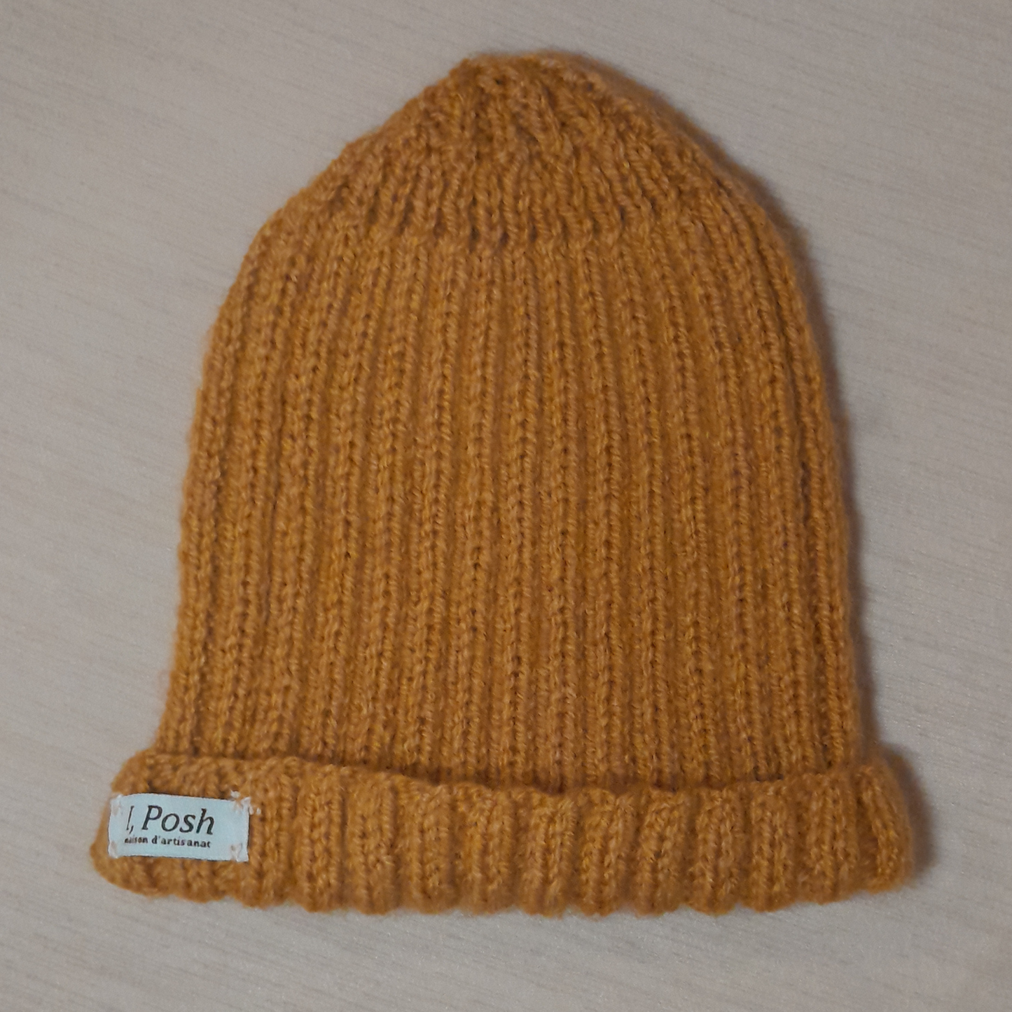 Mustard Yellow Wool Beanie – Handmade Unisex Classic Winter Beanie