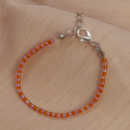 Handmade Seed Bead Bracelet for Ladies – Minimalist Two-Tone Beaded Jewelry