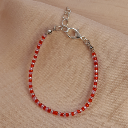 Handmade Seed Bead Bracelet for Ladies – Minimalist Two-Tone Beaded Jewelry