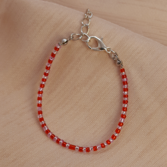 Handmade Seed Bead Bracelet for Ladies – Minimalist Two-Tone Beaded Jewelry
