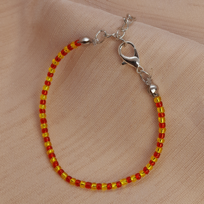 Handmade Seed Bead Bracelet for Ladies – Minimalist Two-Tone Beaded Jewelry