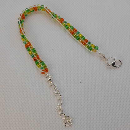 Elegant Refined Double-Strand Bracelet for Women – Earth-Inspired Beads in Forest Green, Brique & Hazel