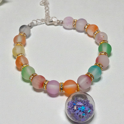 Women’s Holiday Stone Bead Bracelet – Youthful, Elegant Handmade Jewelry
