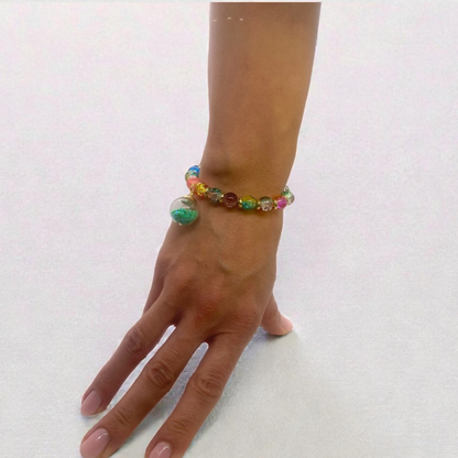 Women’s Holiday Stone Bead Bracelet – Youthful, Elegant Handmade Jewelry