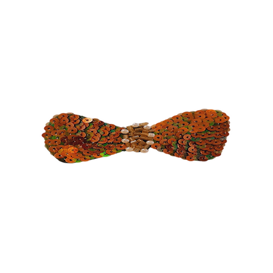 Bronze Sequin & Gold Bead Hair Clip – Elegant Hair Accessory for Women & Young Ladies