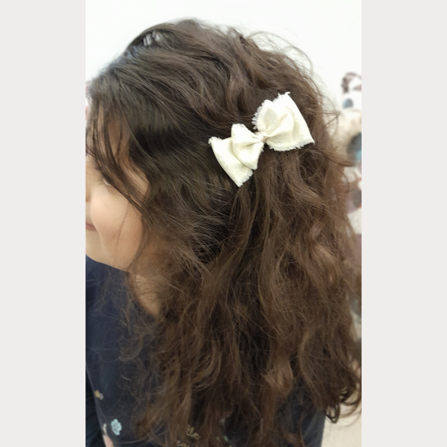 Elegant Metallic-Trim Faux Fur Hair Pin for Young Ladies