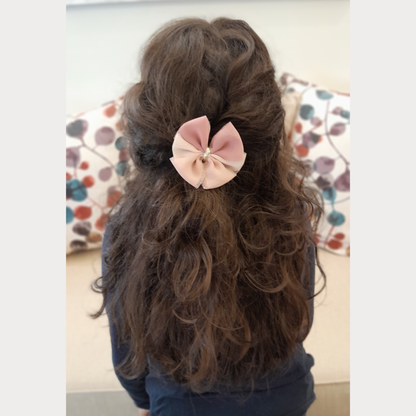 Edge Chiffon Hair Pin – 3 Pink Shades for Girls & Young Ladies